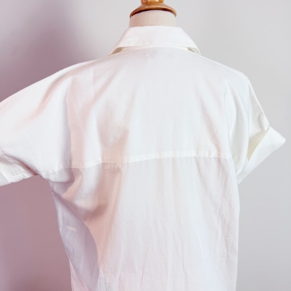 💋Madewell White Mini Courier Shirt Dress size XXS - Picture 12 of 14